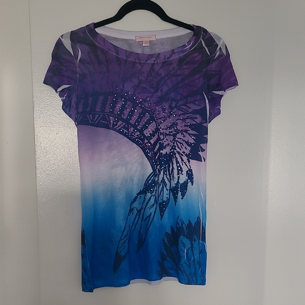 Purple and Blue Women's Top